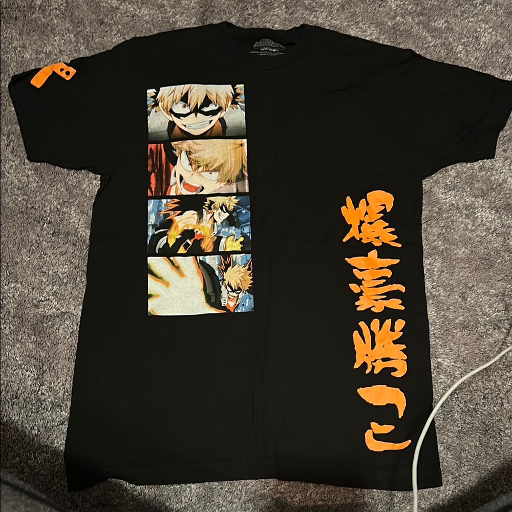 Black and Orange Graphic T-Shirt